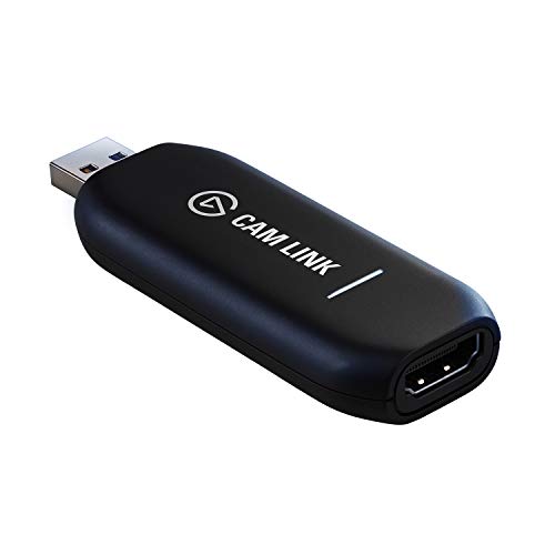 Elgato Cam Link 4K – externe Capture Card für DSLR-Camcorder, als Webcam, Meetings, Streams, Aufnahmen in 1080p60 oder 4K30-4K60, einfache Verbindung mit OBS,Zoom,Discord, HDMI zu USB 3.0, PC,Mac,iPad