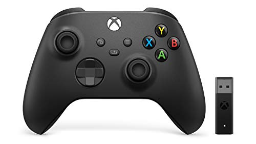 Xbox Manette sans fil Carbon Black avec adaptateur sans fil Windows 10 (Xbox Series)