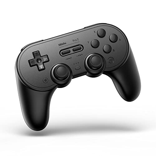 8Bitdo Pro 2 Bluetooth Controller for Switch, PC, macOS, Android, Steam & Raspberry Pi (Black Edition)