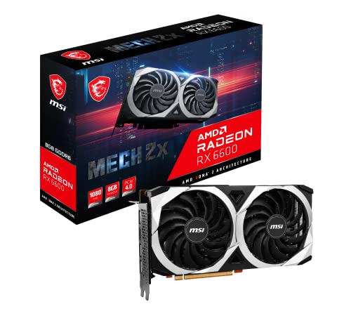 MSI Radeon RX 6600 MECH 2X 8G, Grafikkarte, 8GB Speicher