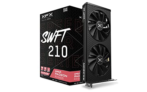 XFX Speedster SWFT 210 Radeon RX 6600 CORE Gaming Grafikkarte mit 8GB GDDR6 HDMI 3xDP, AMD RDNA™ 2 (RX-66XL8LFDQ)