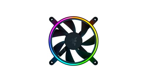 Razer Kunai Chroma - aRGB-PC-Hochleistungslüfter (Leise, leistungsstarke, Bis zu 8 Lüfter anschließen, Unterstützung für PWM-Lüftersteuerung, Razer Chroma) 1 Lüfter - 120MM