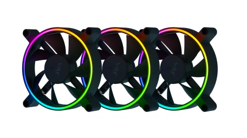 Razer Kunai Chroma - aRGB-PC-Hochleistungslüfter (Leise, leistungsstarke, Bis zu 8 Lüfter anschließen, Unterstützung für PWM-Lüftersteuerung, Razer Chroma) 1 Lüfter - 120MM