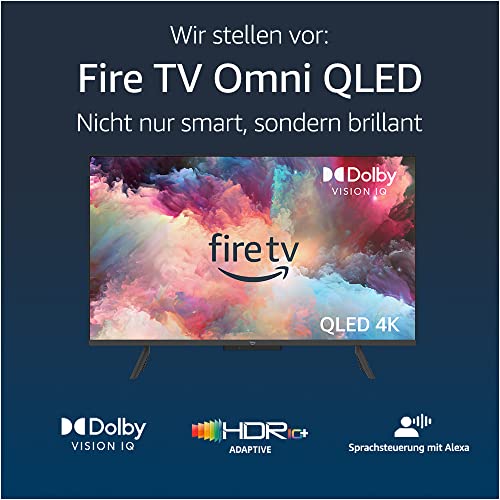 Amazon Fire TV Omni QLED Serie Smart-TV, 43 Zoll (109 cm) Fernseher, 4K UHD, Sprachsteuerung mit Alexa