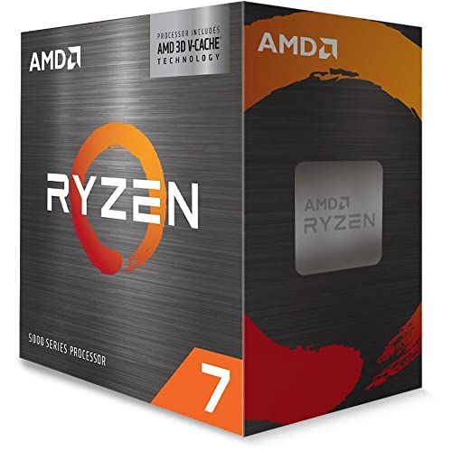 AMD Ryzen 7 5800X3D Processor (8 cores/16 threads, AM4 Socket, 105W DTP, 100 MB Cache, up to 4.5 GHz max boost, no cooler)