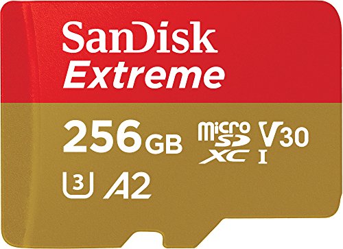 SanDisk Extreme microSDXC UHS-I Speicherkarte 256 GB + Adapter (Für Smartphones, Actionkameras und Drohnen, A2, C10, V30, U3, 190 MB/s Übertragung, RescuePRO Deluxe)