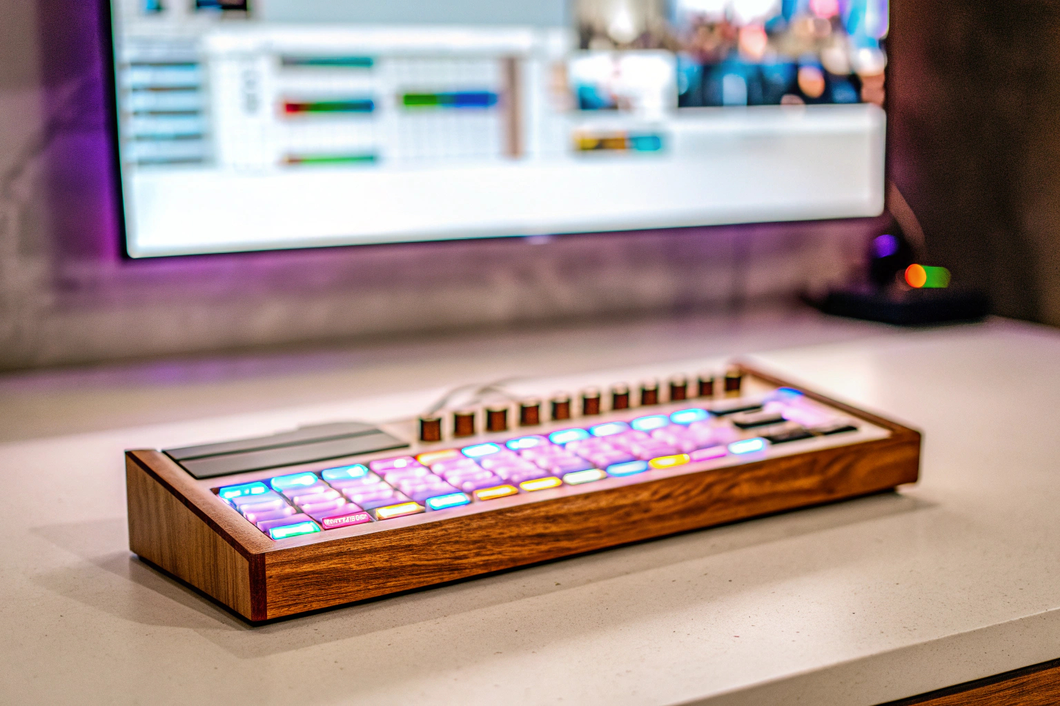 Das SOOMFON Stream Controller Deck mit seinem informativen Dashboard. SOOMFON Stream Controller Deck