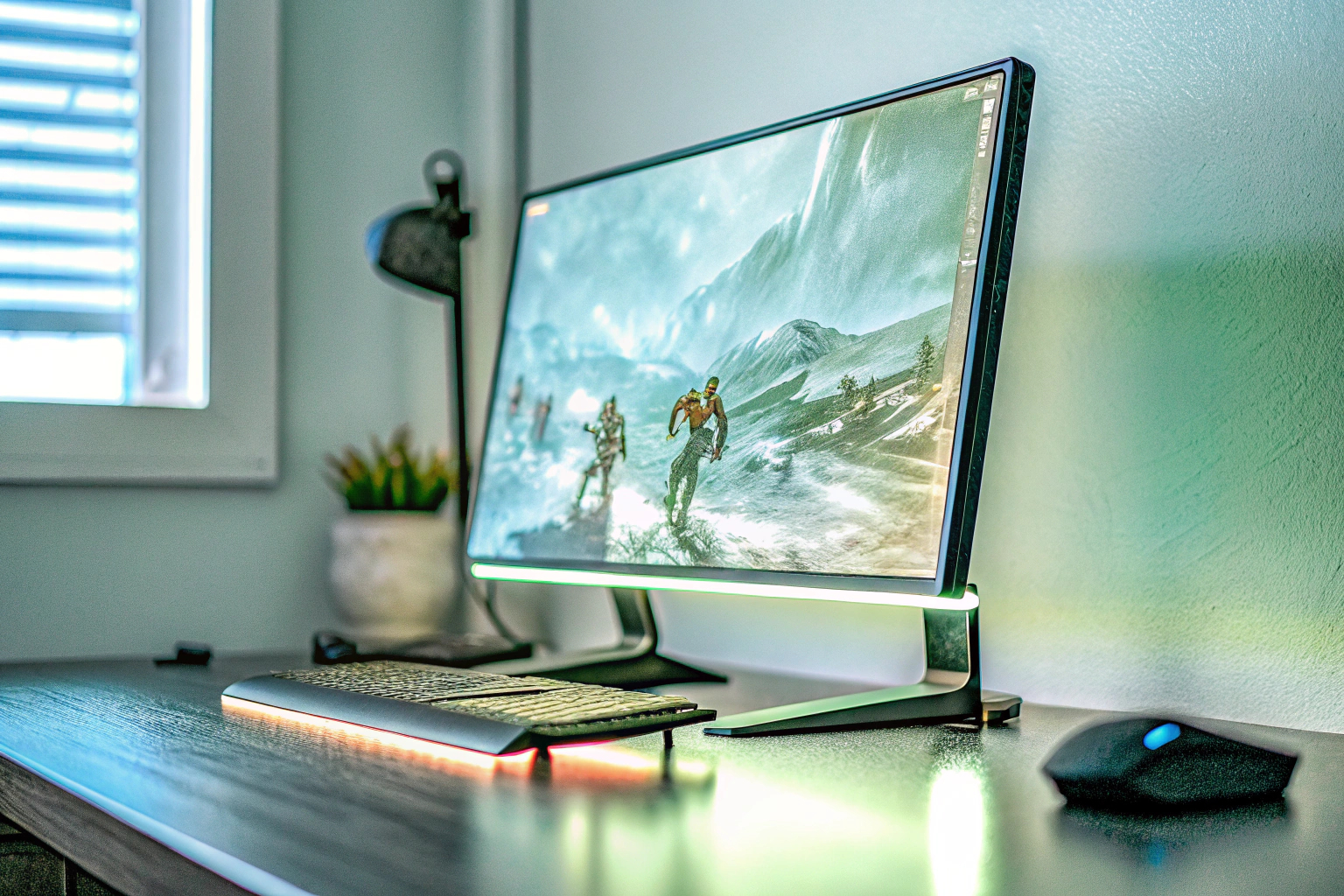 Der AOC Gaming 24G15N Monitor zeigt ein actiongeladenes Spiel mit lebendigen Farben. AOC Gaming 24G15N Monitor