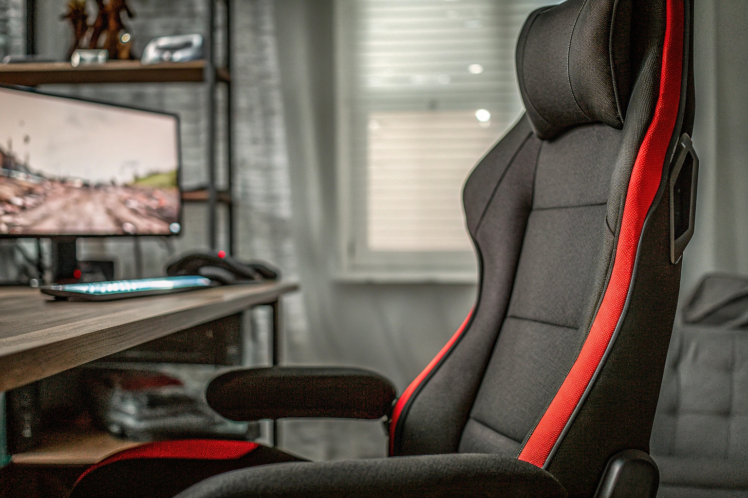 Der Dowinx Gaming Stuhl in einer Gaming-Umgebung, der Komfort und Stil vereint. Dowinx Gaming Stuhl in einer Gaming-Umgebung