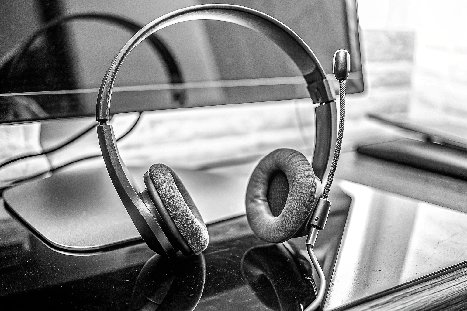 Detailaufnahme eines Jabra Evolve 20 Headsets, ideal für Gaming und Büroanwendungen. Jabra Evolve 20 Headset