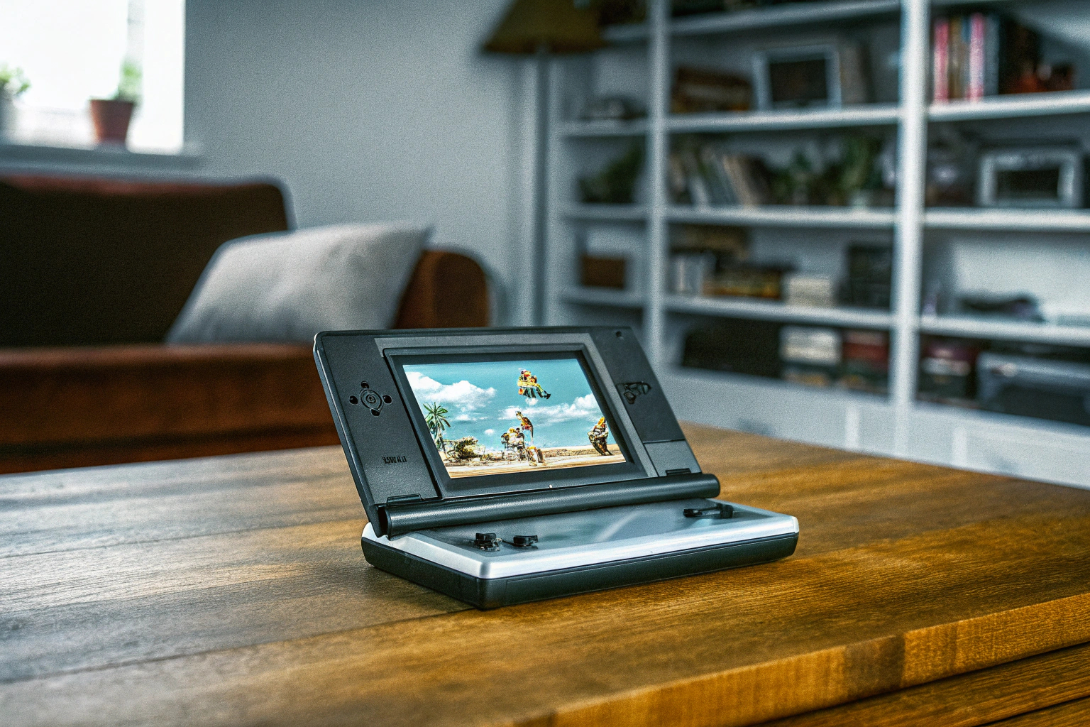 Die ETPARK Handheld Spielkonsole mit klassischem Design und farbigem Bildschirm. ETPARK Handheld Spielkonsole