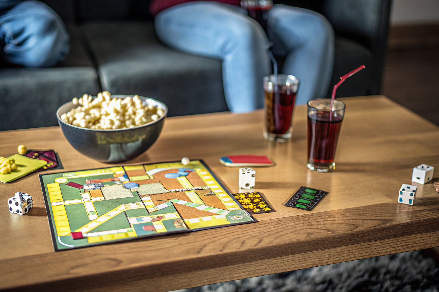 Ein aufregender Spieleabend mit Freunden und Familie, bei dem alle Spaß haben. Spieleabend mit Freunden und Familie