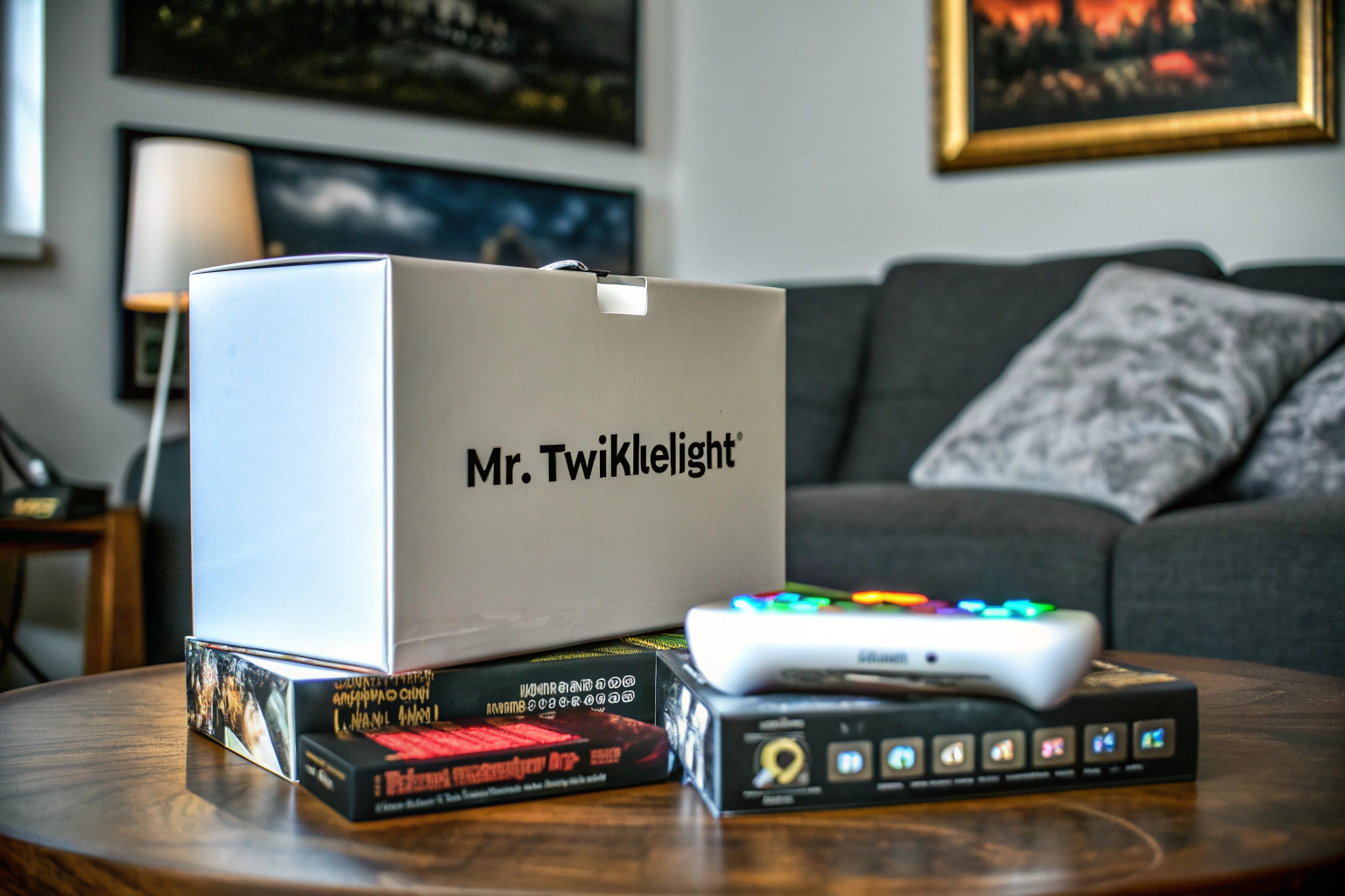 Ein Benutzer genießt ein VR-Spiel mit der Mr.Twinklelight VR Brille und Bluetooth-Controller. Mr.Twinklelight VR Brille