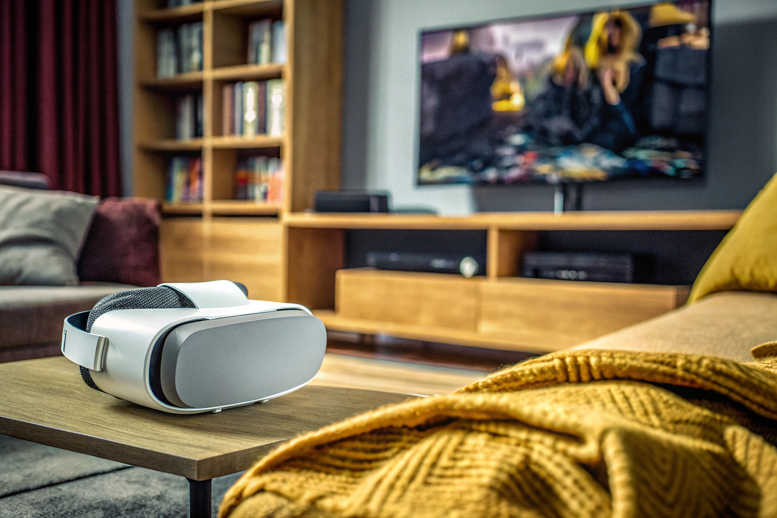 Ein Benutzer nutzt die MED PRIDE VR Brille und genießt einen Film. MED PRIDE VR Brille bei der Nutzung