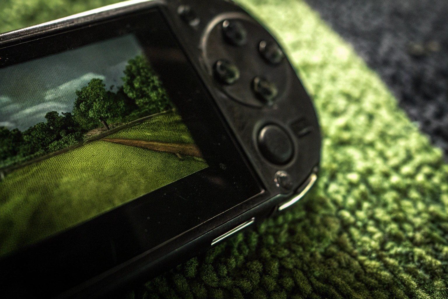 Ein Bild des beeindruckenden OLED-Displays der PS Vita. PS Vita OLED-Display