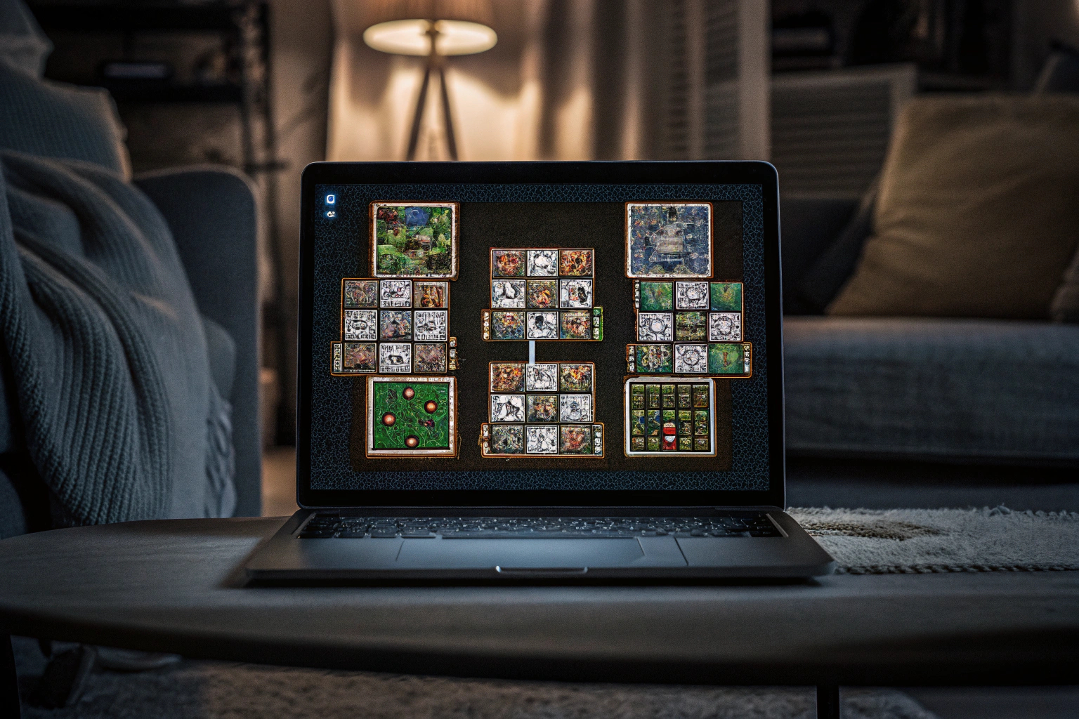 Ein Bild des klassischen Solitaire-Spiels mit verschiedenen Themen und Optionen. Solitaire Homebrew Spiel