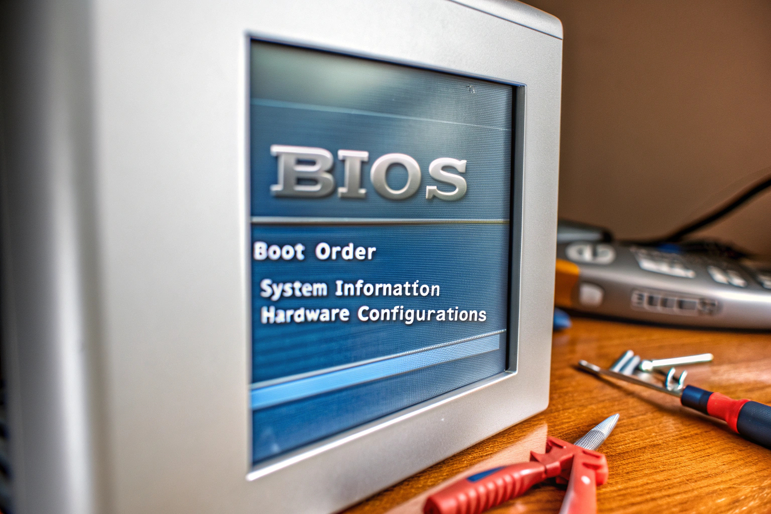 Ein Bild eines Computerbildschirms, der das BIOS-Setup zeigt. BIOS-Setup Bildschirm