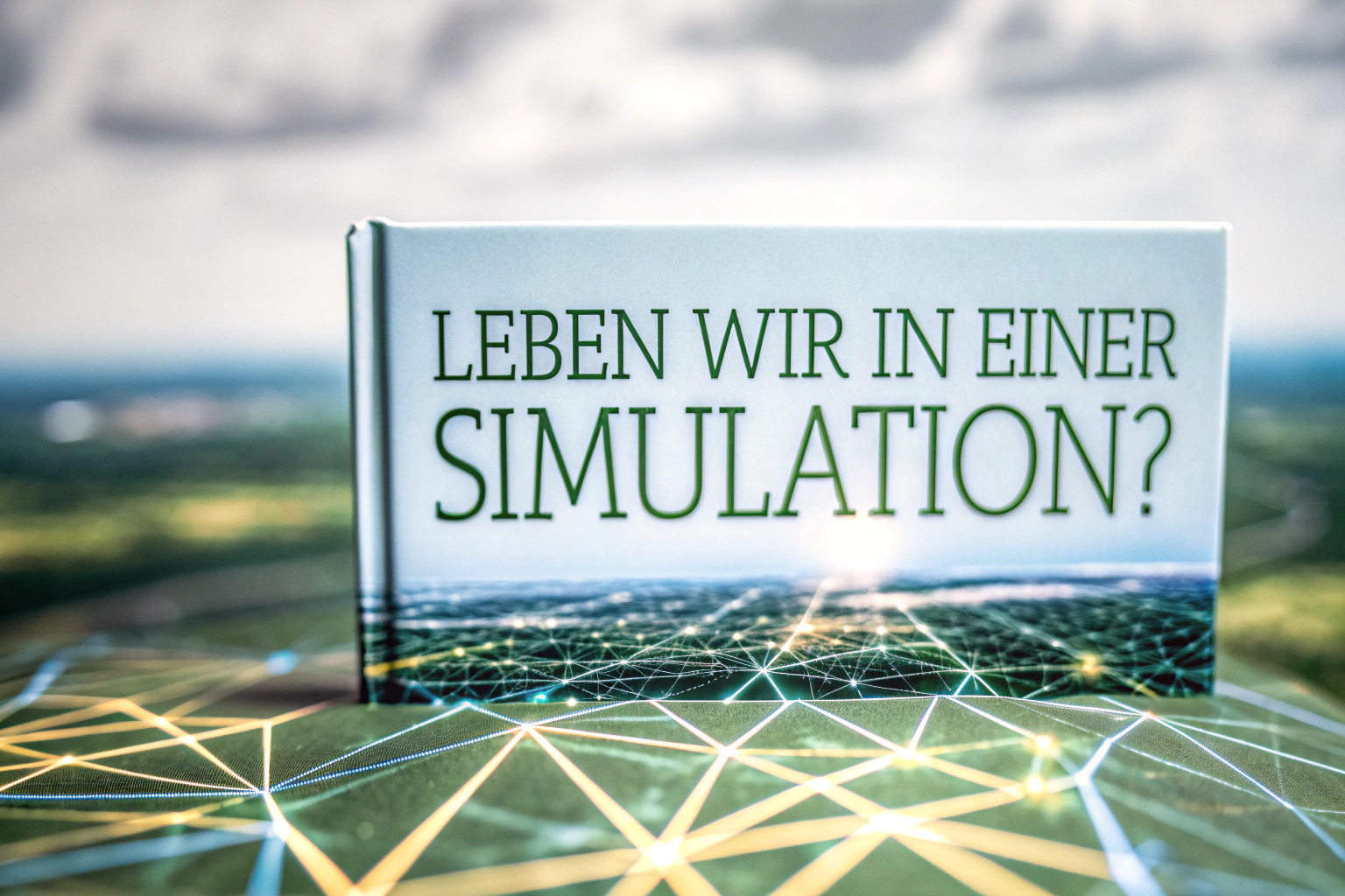 Ein Buchcover des Werkes "Leben wir in einer Simulation?" Buchcover Leben wir in einer Simulation