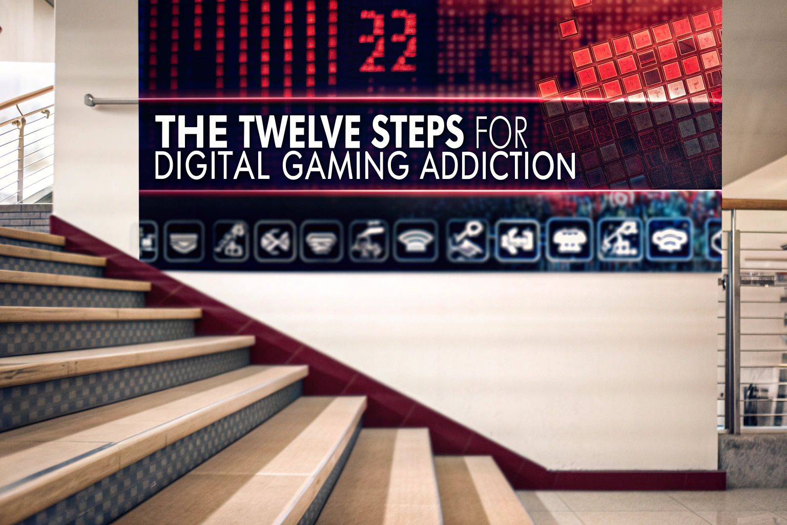 Ein Buchcover von 'The Twelve Steps for Digital Gaming Addiction'. Buchcover The Twelve Steps for Digital Gaming Addiction