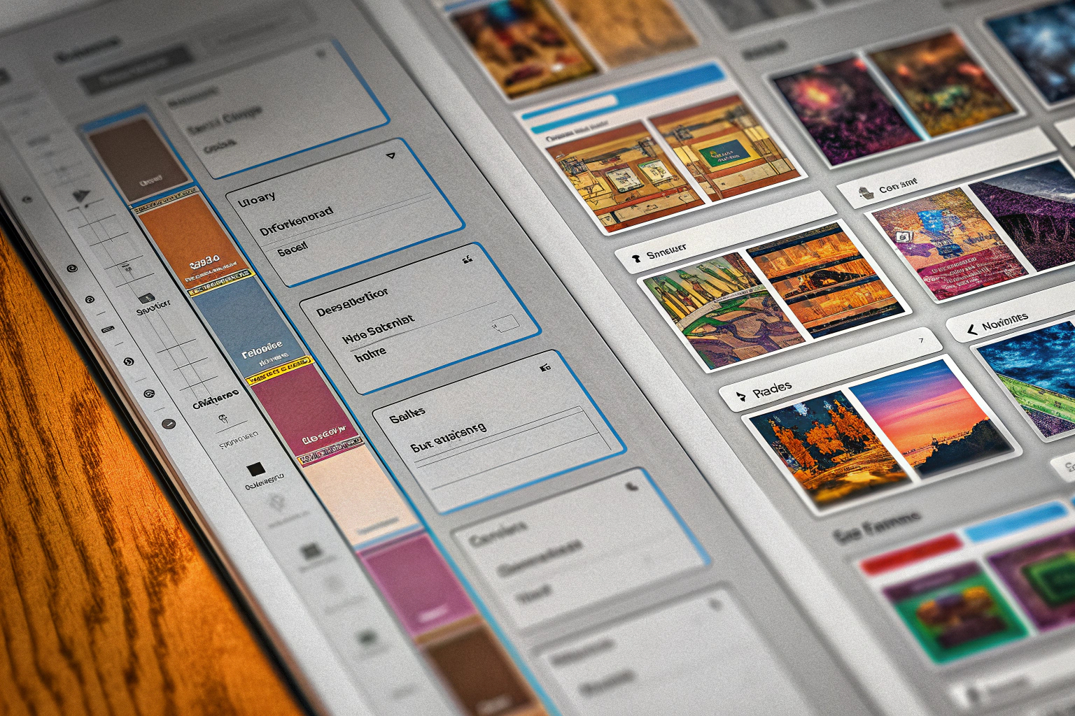 Ein Dashboard eines Website-Baukastens mit verschiedenen Design-Vorlagen. Website-Baukasten Dashboard mit Vorlagen
