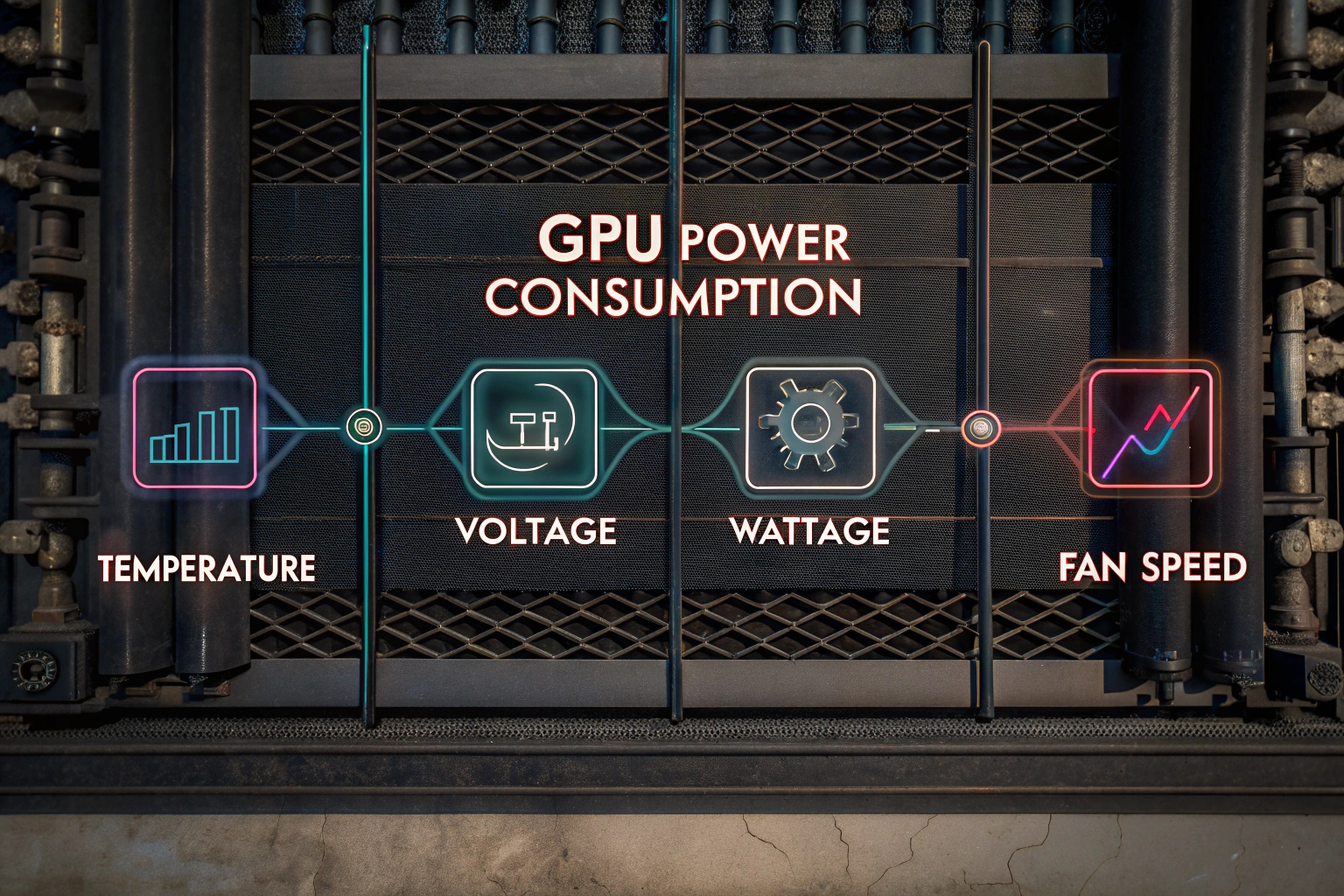 Ein Diagramm, das die Echtzeitüberwachung des Stromverbrauchs einer GPU zeigt Echtzeitüberwachung GPU Stromverbrauch