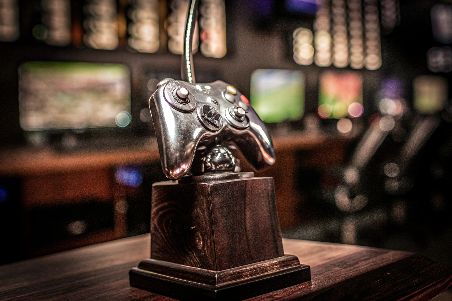 Ein E-Sports Pokal im Design eines Gaming-Controllers E-Sports Pokal Gaming Controller