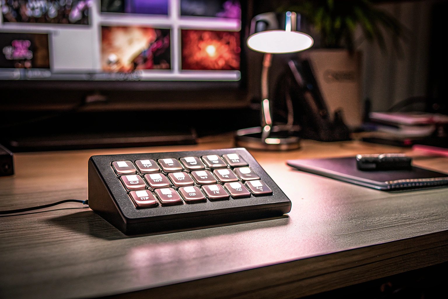 Ein Elgato Stream Deck, das für die Steuerung von Streaming-Tools verwendet wird. Elgato Stream Deck