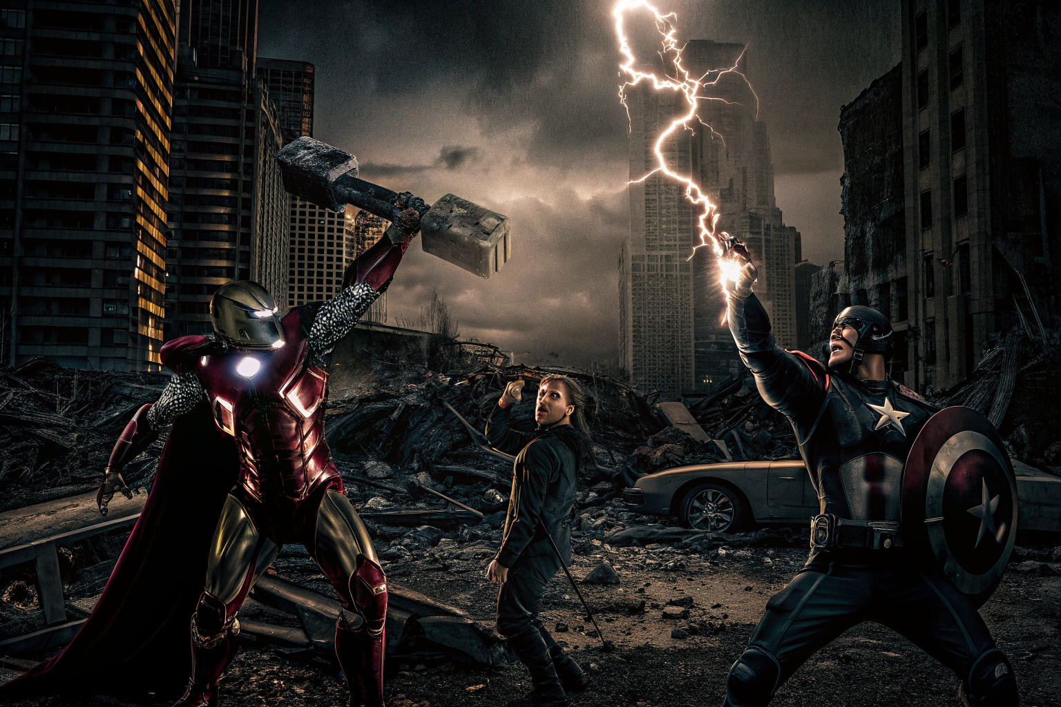 Ein epischer Kampf in Marvel's Avengers, bei dem die Superhelden ihre Kräfte vereinen. Marvel's Avengers PS4 Spiel
