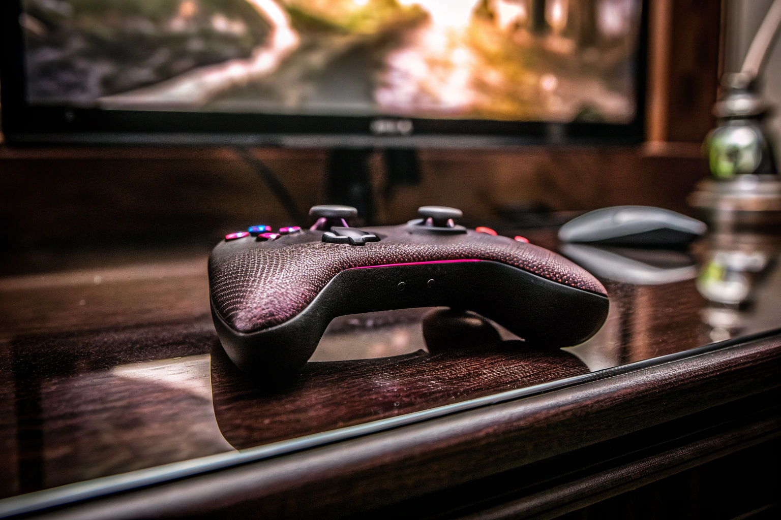 Ein ergonomisch gestaltetes Gamepad, das für lange Spielzeiten optimiert ist. Ergonomisches Gamepad