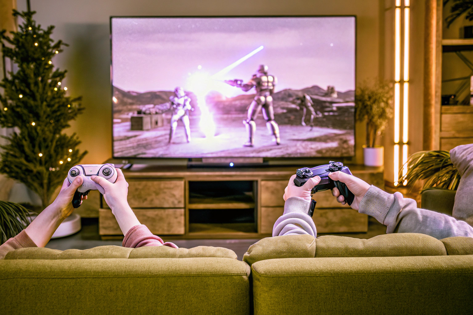 Ein futuristisches Roboterspiel in Aktion. Roboterspiel in Aktion
