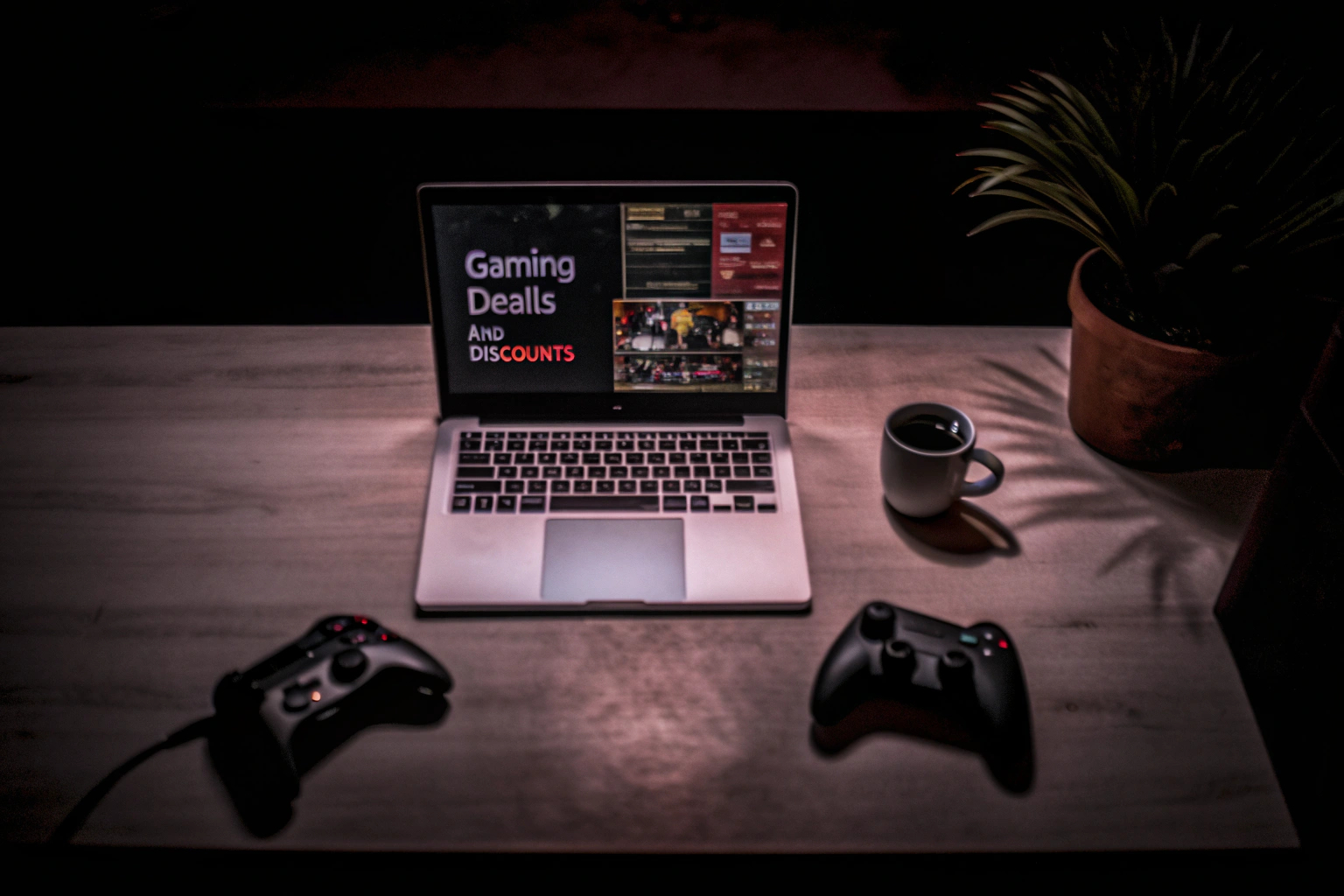 Ein Gamer, der auf einem Laptop nach Gaming-Deals sucht. Gamer auf der Suche nach Gaming-Deals