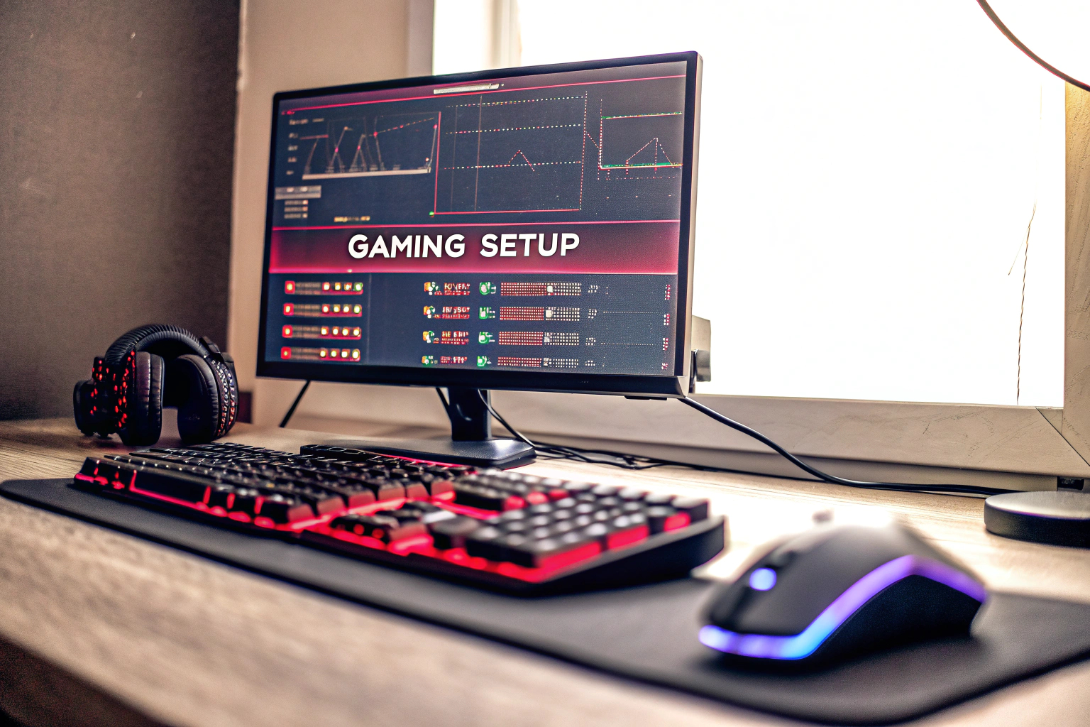 Ein Gamer, der mit einem KI-Tool seine Performance analysiert. Gamer analysiert Performance mit KI