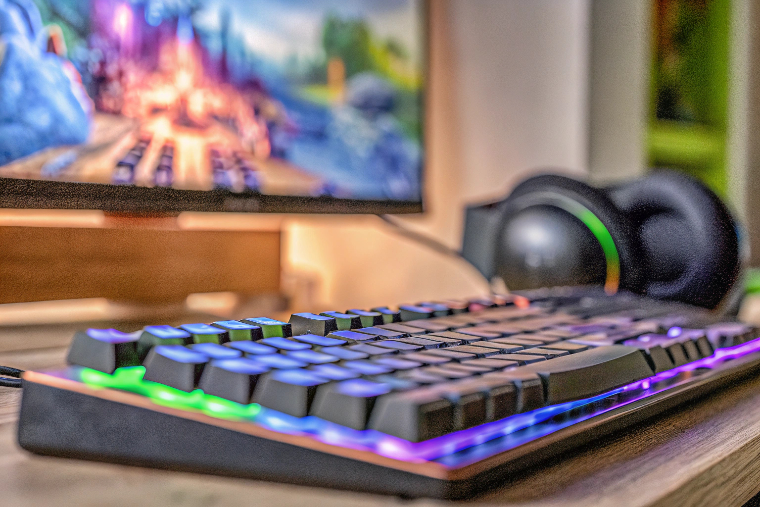 Gamer beim Üben