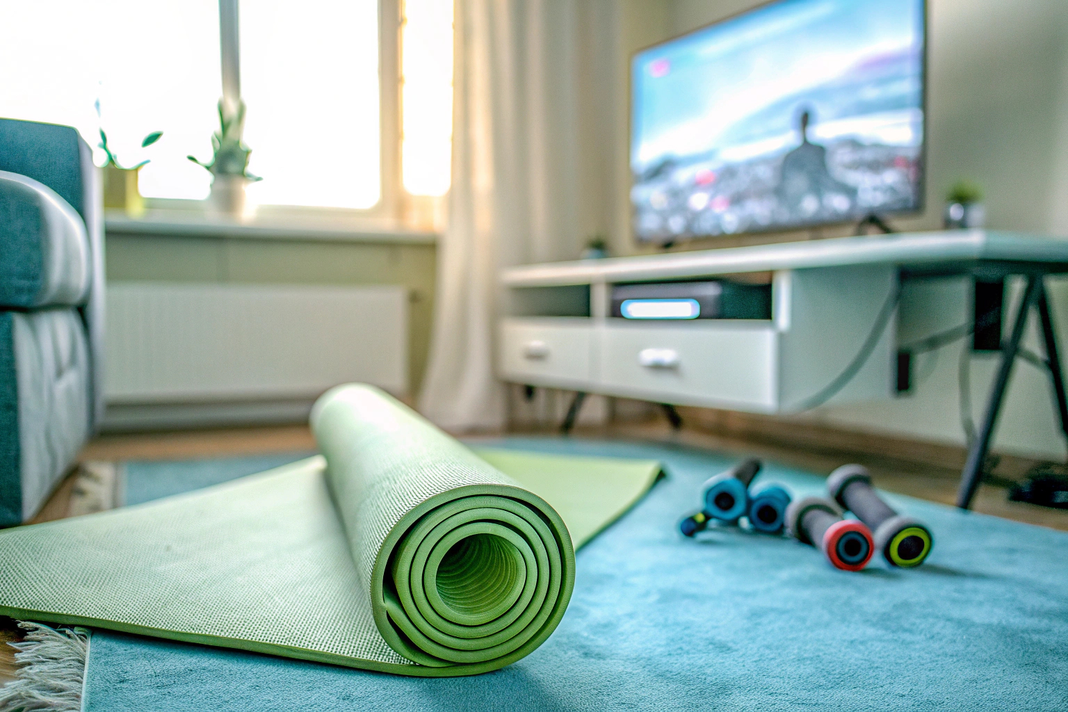 Ein Gamer, der sich vor dem Bildschirm dehnt, um fit zu bleiben Dehnübungen für Gamer