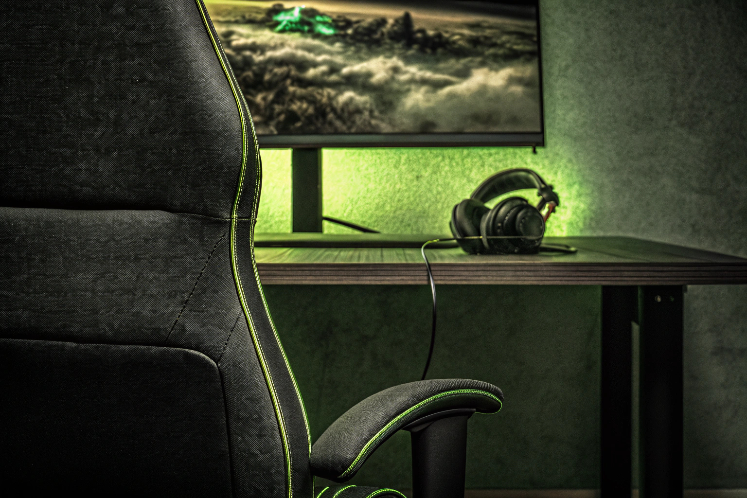 Gamer mit Headset