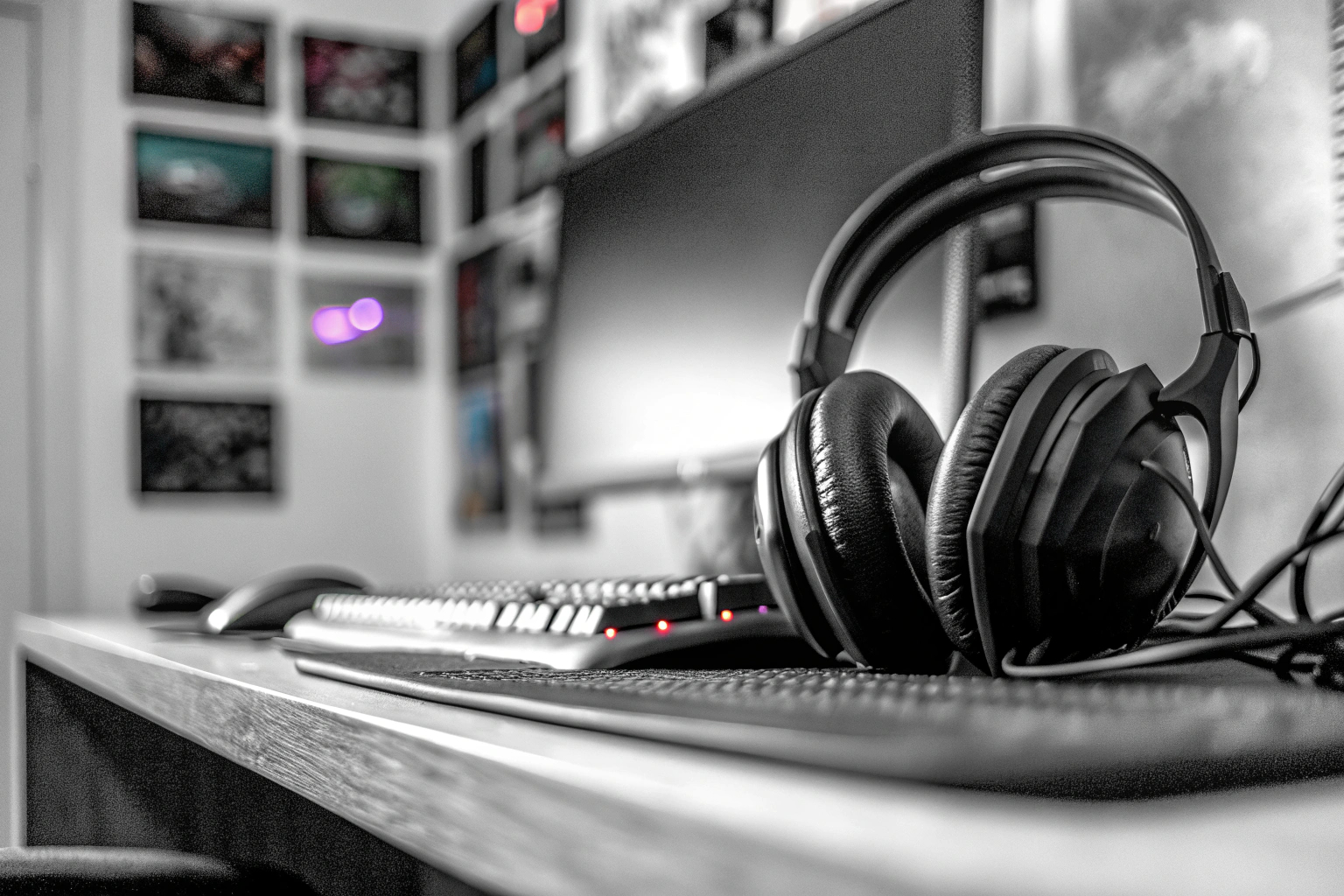 Ein Gamer mit einem hochwertigen Headset beim Spielen. Gamer mit Headset
