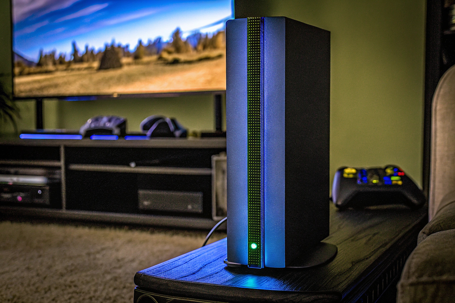 Gaming-Router zentral platziert