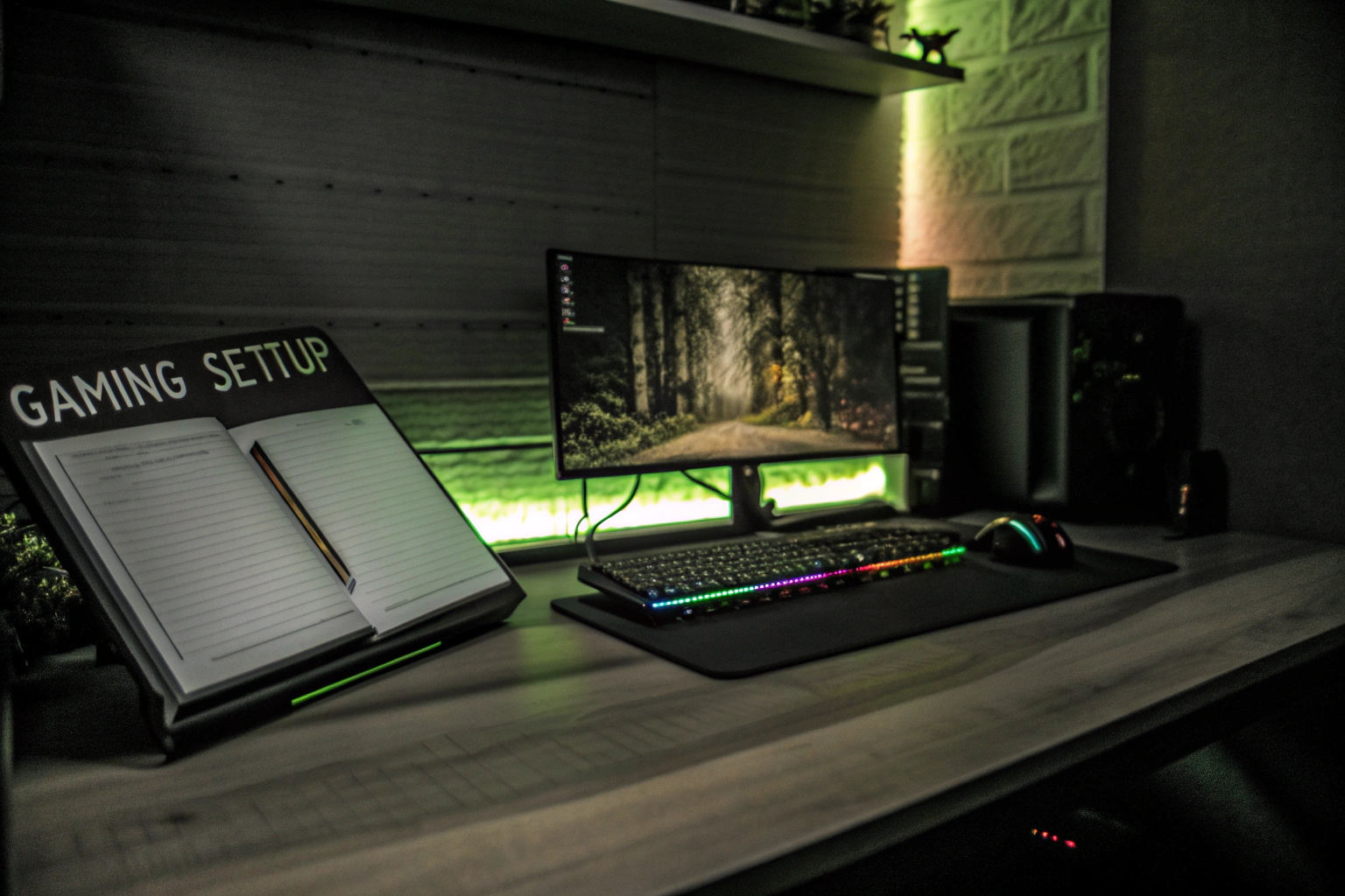 Organisierter Gaming-Setup