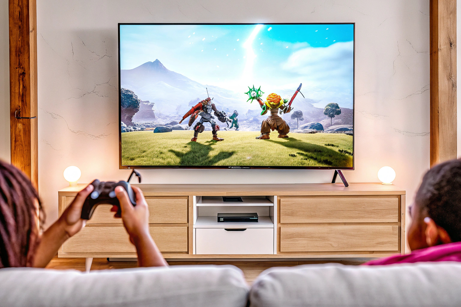 Ein intensives Action-Spiel auf einem Bildschirm, das den Spieler in eine aufregende Welt eintauchen lässt. Action-Spiel auf Bildschirm