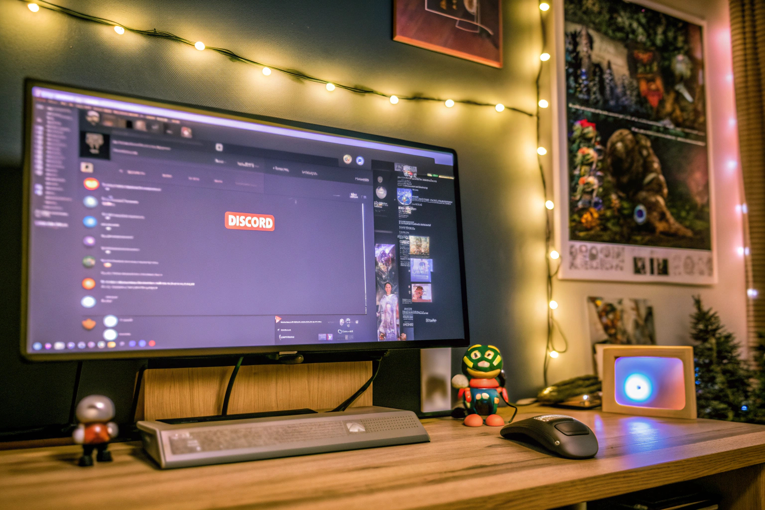 Ein kreativer Streamer, der Discord nutzt, um eine engagierte Community aufzubauen und mit Fans zu kommunizieren. Kreativer Streamer auf Discord