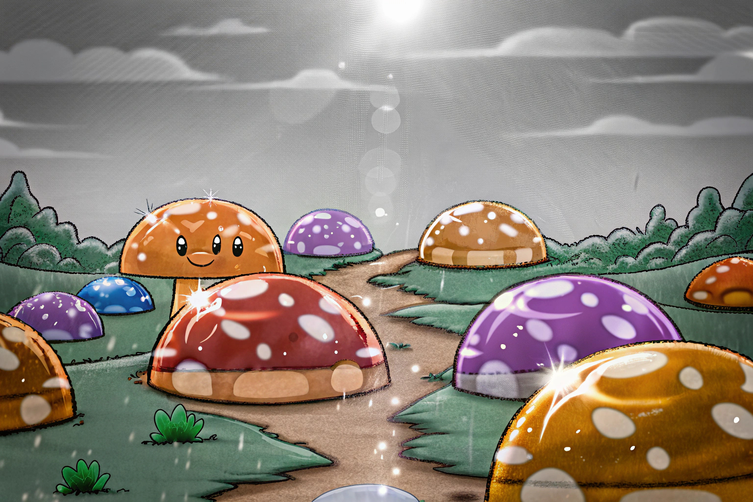Ein Screenshot aus dem Spiel Slime Simulator zeigt die realistische Schleimsimulation. Slime Simulator Spiel Screenshot