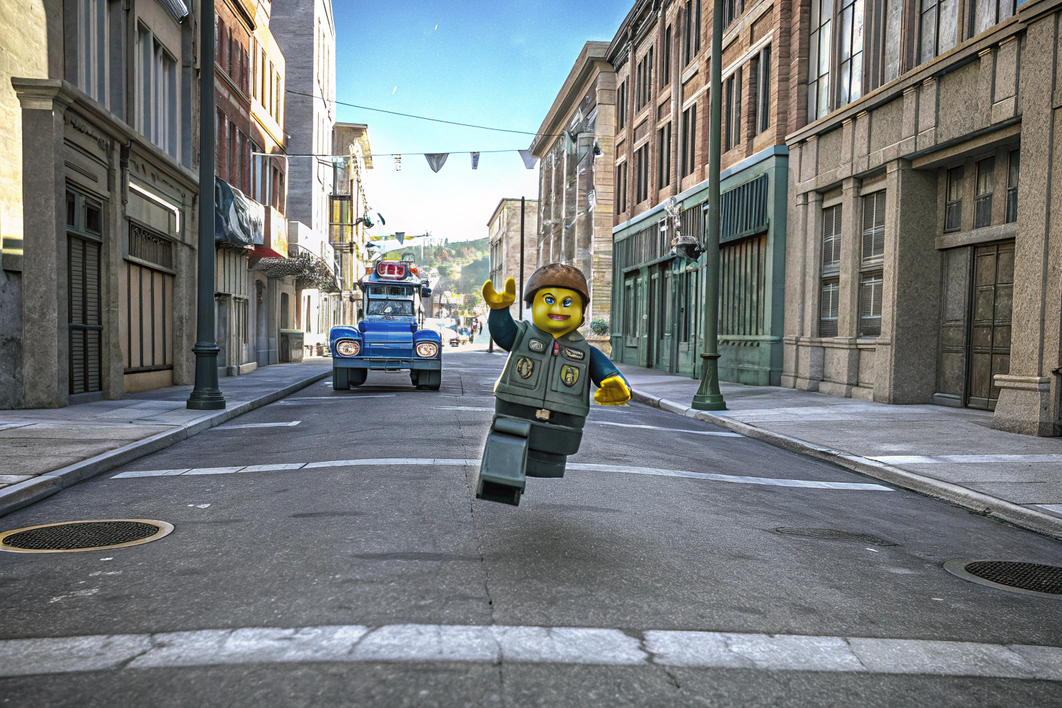 Ein Screenshot von Chase McCain in der bunten und lebendigen Welt von LEGO City Undercover. LEGO City Undercover Chase McCain