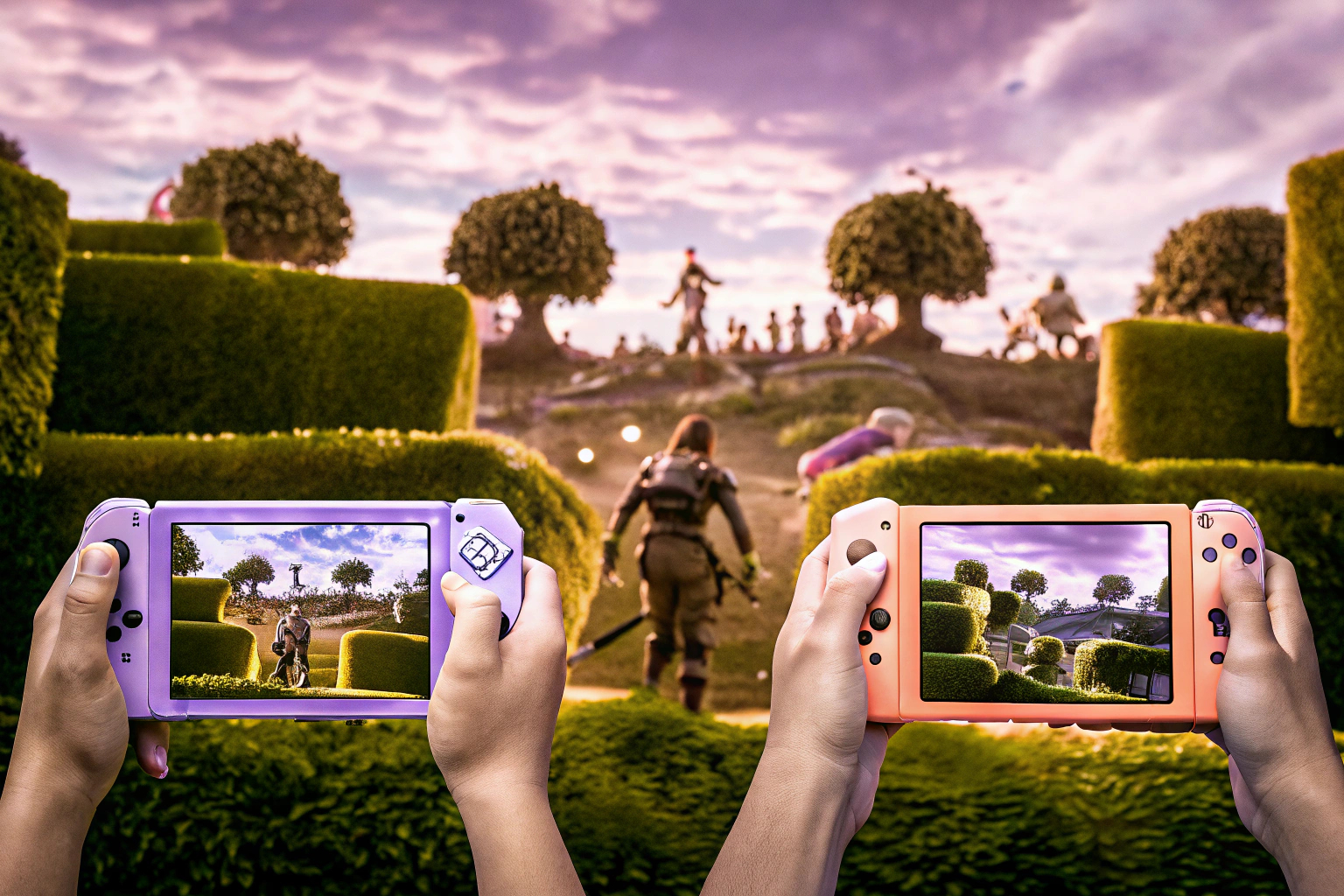 Ein Screenshot von Fortnite, das auf verschiedenen Konsolen gespielt wird. Fortnite Cross-Platform Spiel