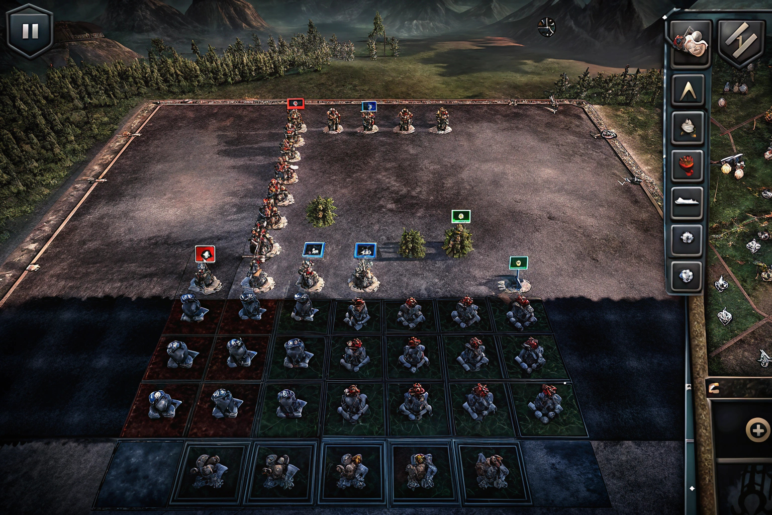 Ein Screenshot von King or Fail, der den Aufbau einer Armee zeigt King or Fail Strategiespiel