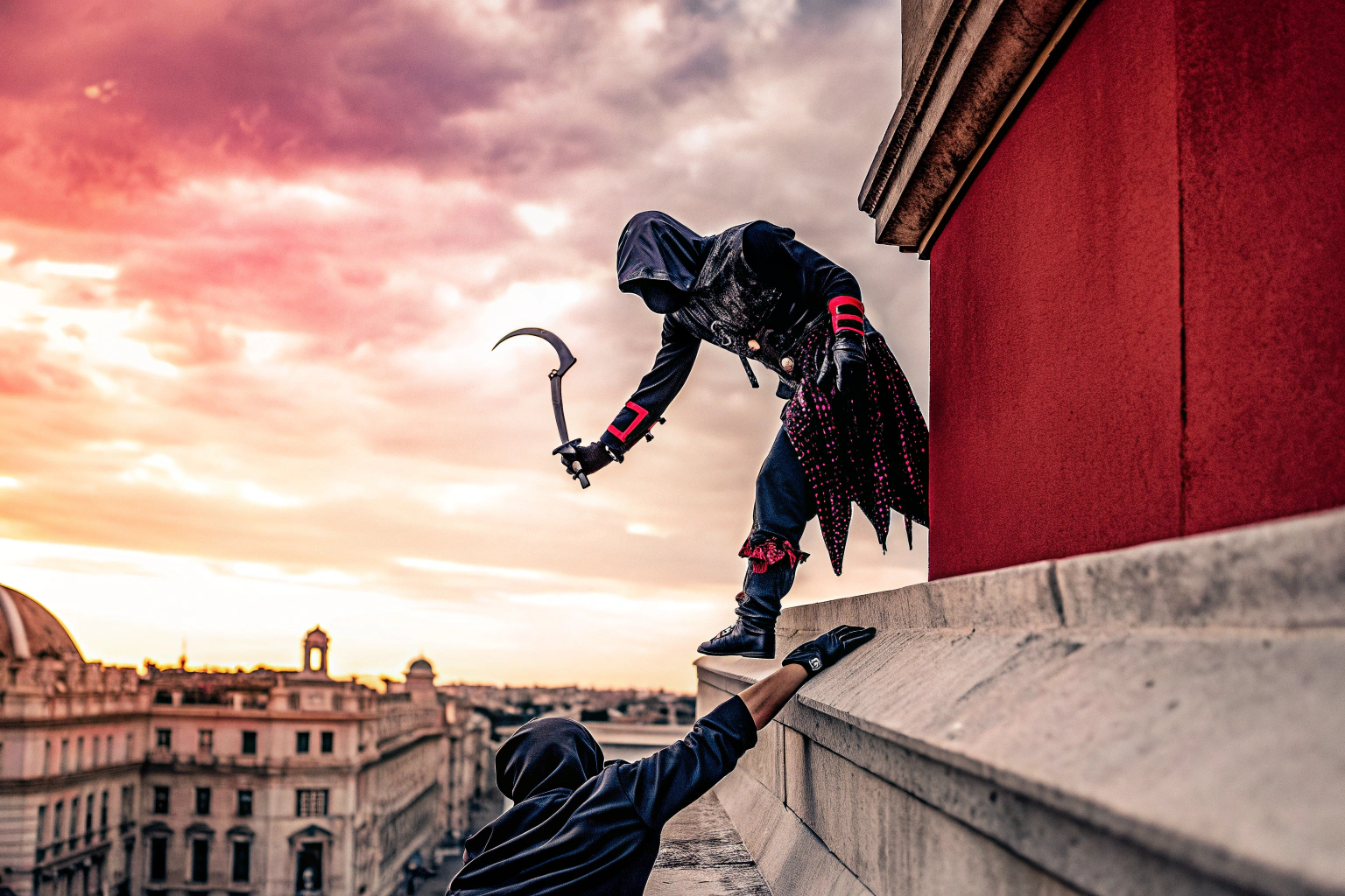 Ein spannender Moment aus Assassin's Creed Mirage, der den Assassinen in Aktion zeigt. Assassin's Creed Mirage Xbox One Spiel