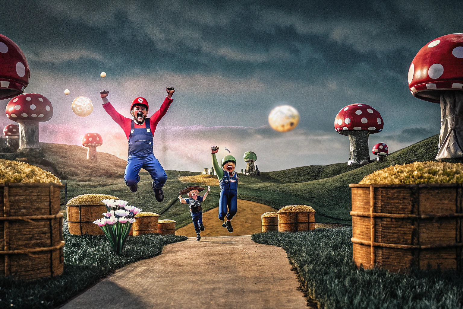Ein spannender Moment aus Super Mario Bros. Wonder mit Mario und seinen Freunden. Super Mario Bros. Wonder Gameplay