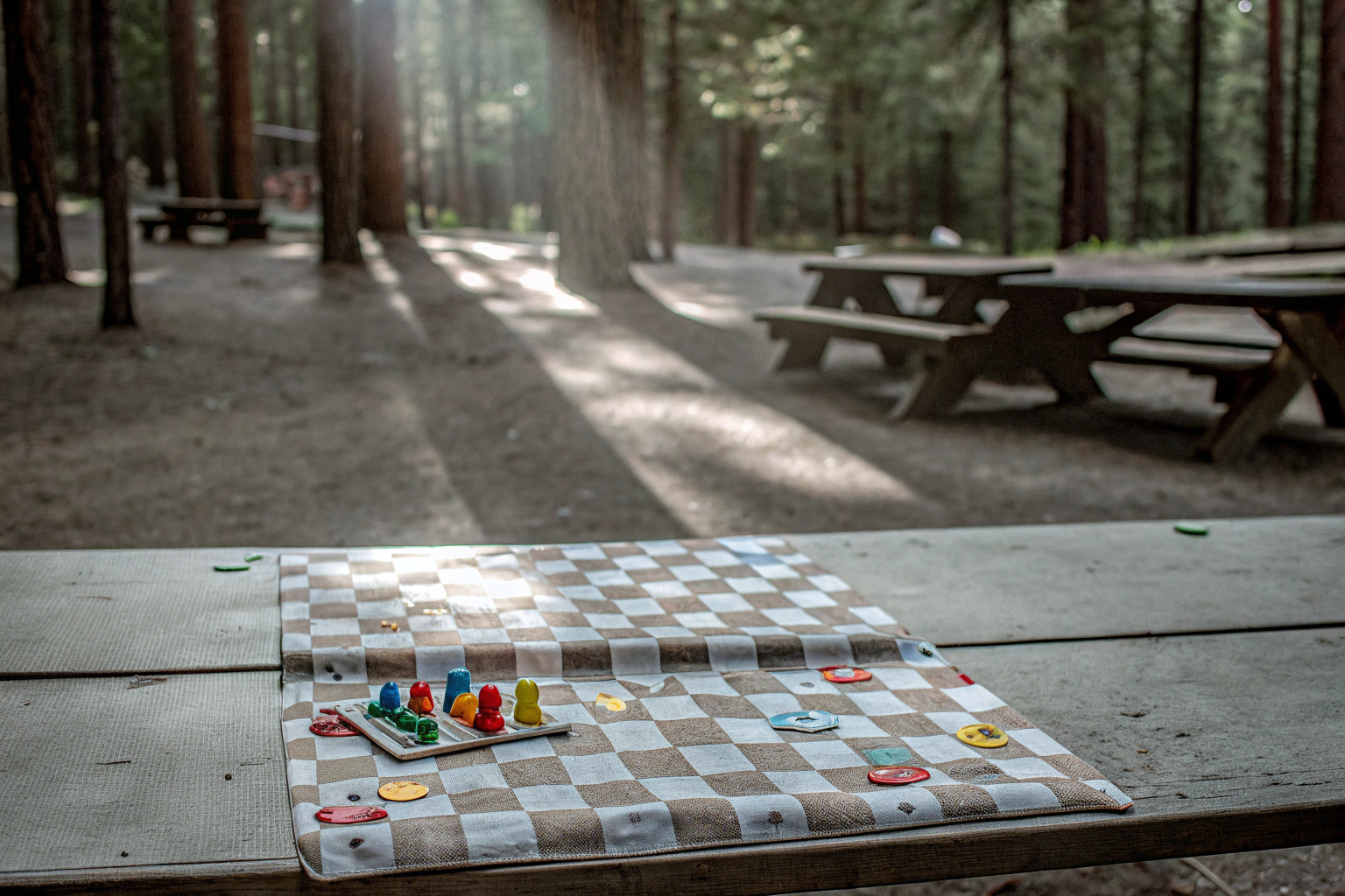 Ein spannendes Familiendeckspiel, das im Sommercamp-Setting spielt. Familiendeckspiel im Sommercamp