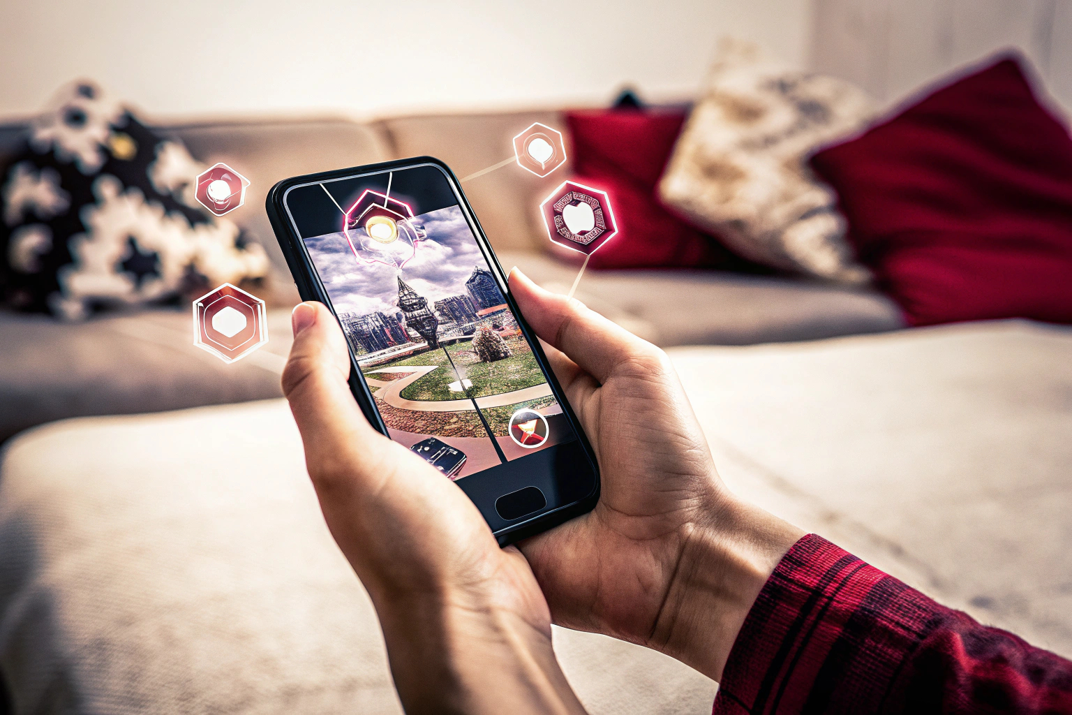Ein spannendes Smartphone-Spiel mit interaktiven Elementen. Smartphone-Spiel mit interaktiven Features
