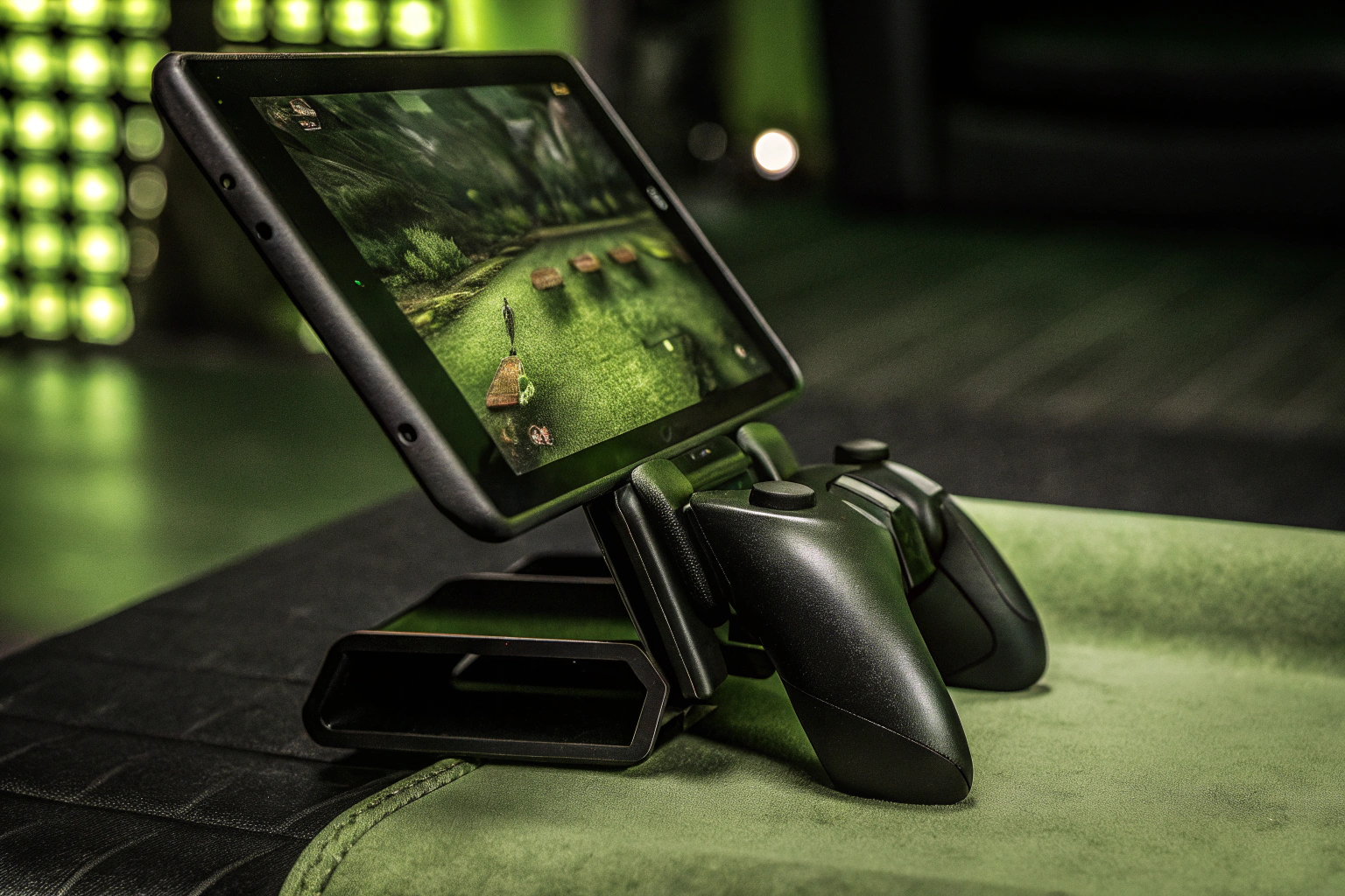 Mobile Gaming Trigger auf einem Tablet