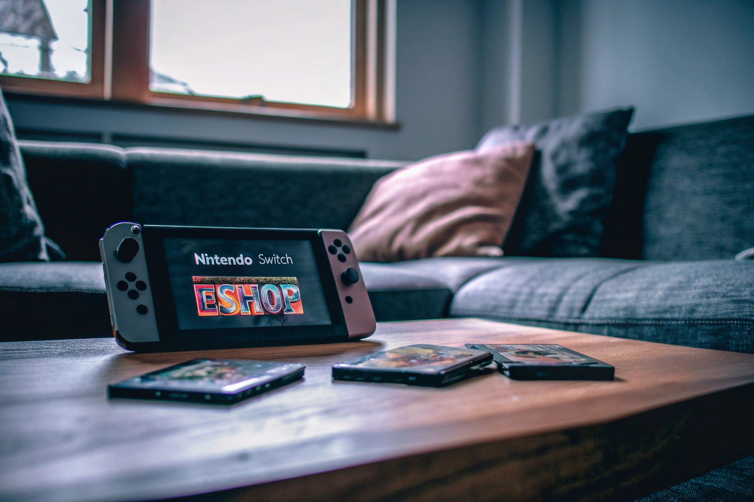 Ein Spieler, der auf einer Nintendo Switch im eShop surft und nach neuen Spielen sucht. Nintendo Switch eShop Browsing